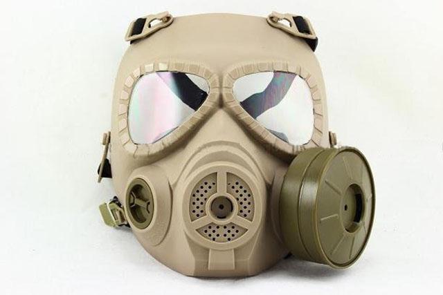 Tactical NATO M04 Military Gas Mask Full Face Protection Goggle Tan