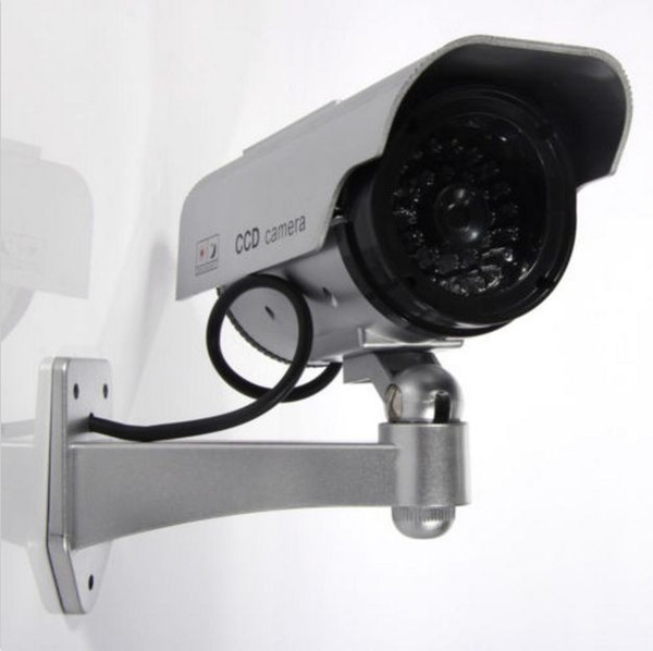 Solar Power W/CCTV Fake Dummy Camera Blinking LED Surveillance Security