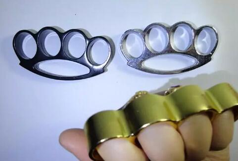 GILDED THICK THICK STEEL BRASS KNUCKLE DUSTER color brass knuckle clutch knuckle knives self defense tool