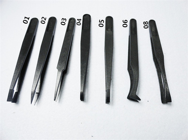 7Pcs Anti Static plastic Tweezers Heat Resistant ESD Safe Plastic Tweezers Set for Mobile Phone Tablets Repair Tools Kit