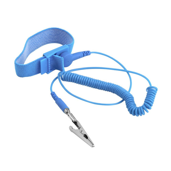 blue Anti Static ESD Wrist Strap Discharge Band Grounding Prevent Static Shock