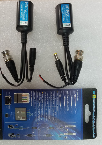 5MP HD DC Passive Video/Power/Data&Audio Baluns-RJ45 Coaxial Cat5 BNC Connector Twisted Accessories Transceiver BNC UTP CCTV Video Balun