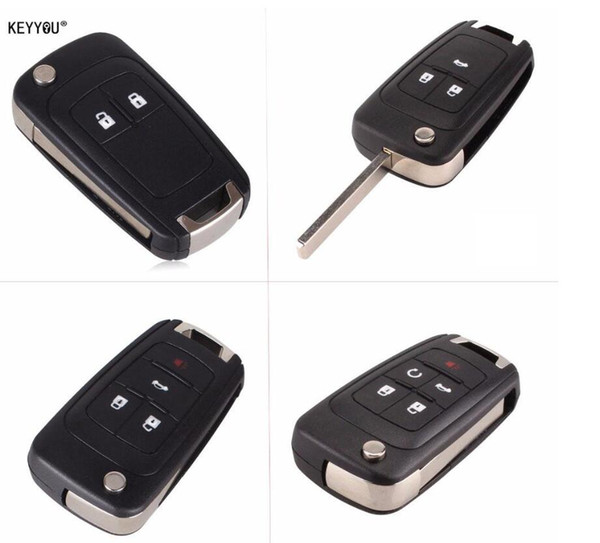 50 PCS Flip Folding Remote car Key Shell For Chevrolet Cruze Button remote key shell case replacement