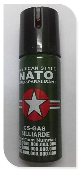 NATO Self Defense Device Pepper Spray Personal Security CS tear spray 60ml Free