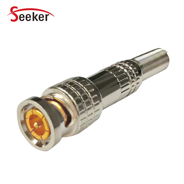 50pcs/lot New CCTV Accessores CCTV BNC Connector Male RG59 Twist Spring Connector Coaxial Copper Core