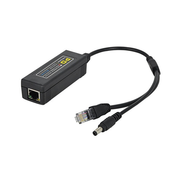 High quality 25.5W POE Adapter cable, Free Shipping POE Splitter power supply module 12v separator combiner Black color