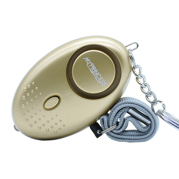 MYPRINCESS 130DB Self Defense Personal Alarm With Keychain Torch Light ,portable alarm,Safe Sound alarm 1PACK Color Gold