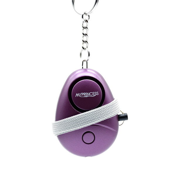 MYPRINCESS 130DB Self Defense Personal Alarm With Keychain Torch Light ,portable alarm,Safe Sound alarm 1PACK MP-014 Color Purple