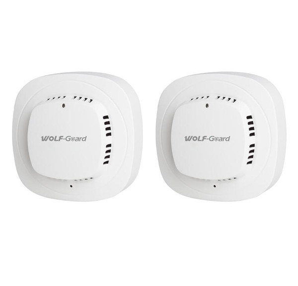 2pcs Wireless Smoke Detector Sensor System Operated High Sensitivity Stable Fire Alarm Sensor Detecting for Home Alarm Security System