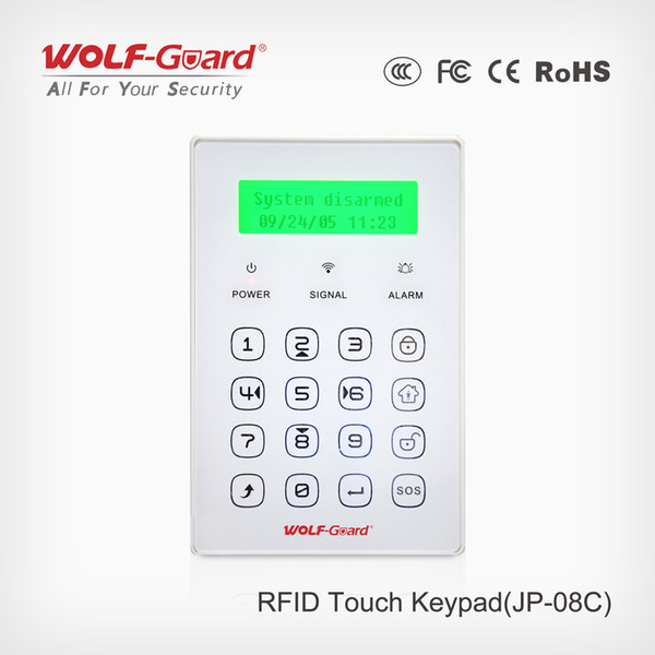 Wolf-Guard Wireless 433MHZ Wireless Keypad Keyboard RFID Arm Disarm Home Arm for Home GSM Burglar Alarm Security System JP-08C