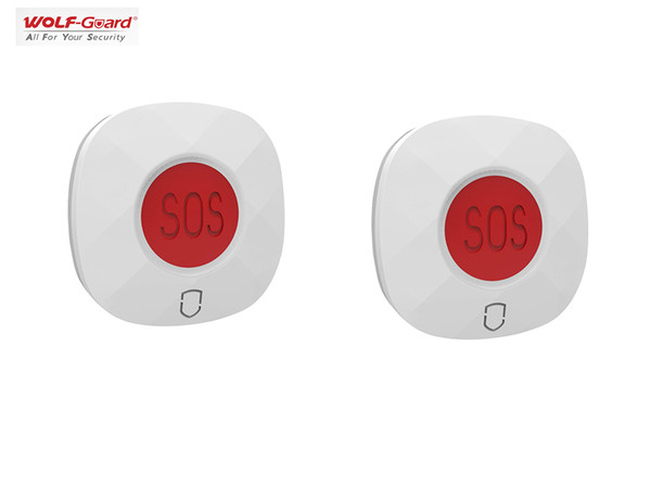 2 x Wolf-Guard 433MHz Wireless Emergency Alarm Panic SOS Button Home Hospital Security Alarm System for Elderly/Patients/Child 2pcs/lot