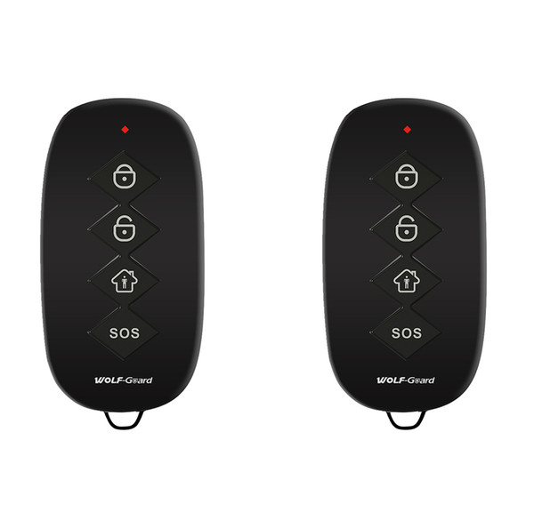 2 x Wolf-Guard Wireless 6V RF 4 Keys Remote Controller Keayfobs for Home Alarm Security System 433MHZ YK-07A 2pcs/lot