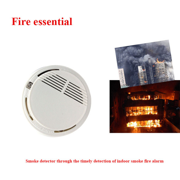 Smoke Detector Alarms System Sensor Fire Alarm Detached Wireless Detectors Home Security High Sensitivity Stable LED 85DB 9V Battery