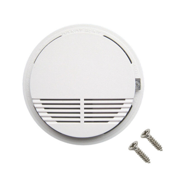 White Wireless Smoke Detector System with 9V Battery Operated High Sensitivity Stable Fire Alarm Sensor Suitable for Detecting Home Security