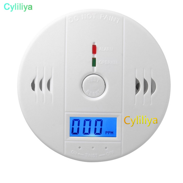 CO Carbon Monoxide Tester Alarm Warning Sensor Detector Gas Fire Poisoning Detectors LCD Display Security Surveillance Home Safety Alarms