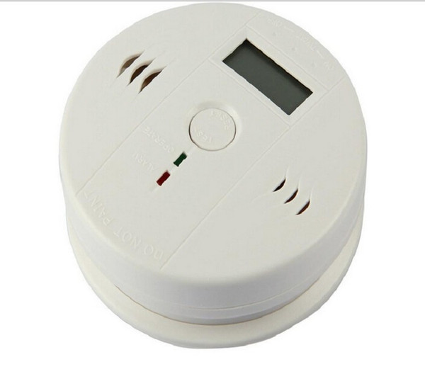 CO Carbon Monoxide Poisoning Smoke Gas Sensor Warning Alarm Detector Tester LCD Security Sensor Home Necessory with retail box DHL Free