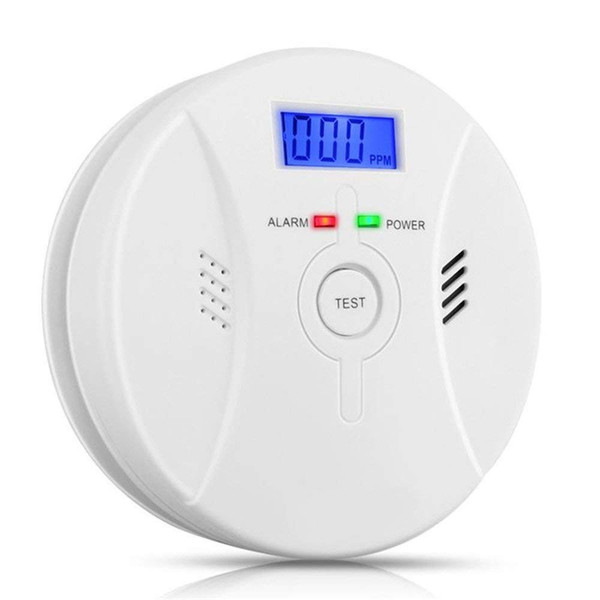 Combination Photoelectric Smoke and Carbon Monoxide Detector for Home, Travel Portable Fire&Co Alarm with Sound Warning and Digital Display