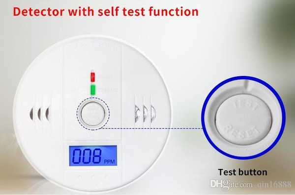 High Sensitive Digital LCD Backlight Carbon Monoxide Detector Tester Poisoning CO Gas Sensor Alarm for Home Security Safety