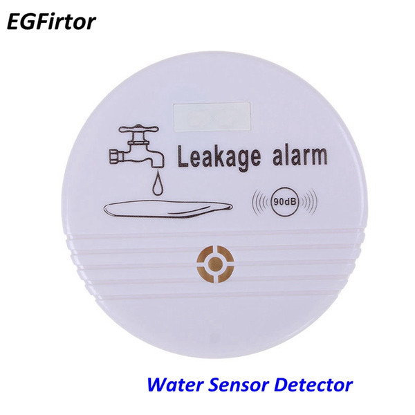 Wholesale Wireless Independent Battery Home Alarm Water Sensor Detector 90dB Sounder DC9V Water Leakage Alarm Detector Security System