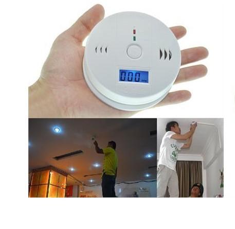 CO Carbon Monoxide Detector Alarm System For Home Security Poisoning Smoke Gas Sensor Warning Alarms Tester LCD With Retail Box LLFA