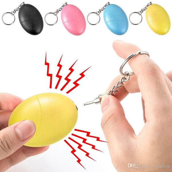 child safety kid security alarm Keychain Women Anti Attack Self Defend Egg-Shaped with Retail Box Multi Colors