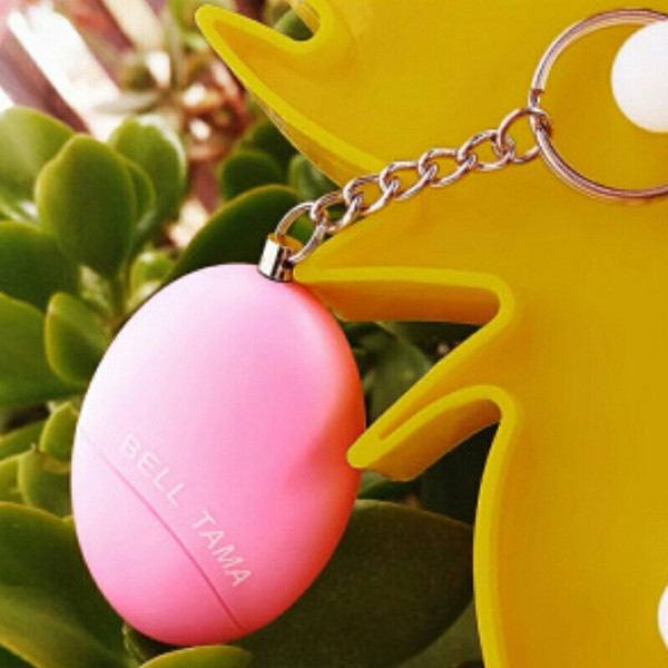 Free shipping loud sound egg alarm keychain personal safety alarm mini burglar alarm keyring for girls and kids