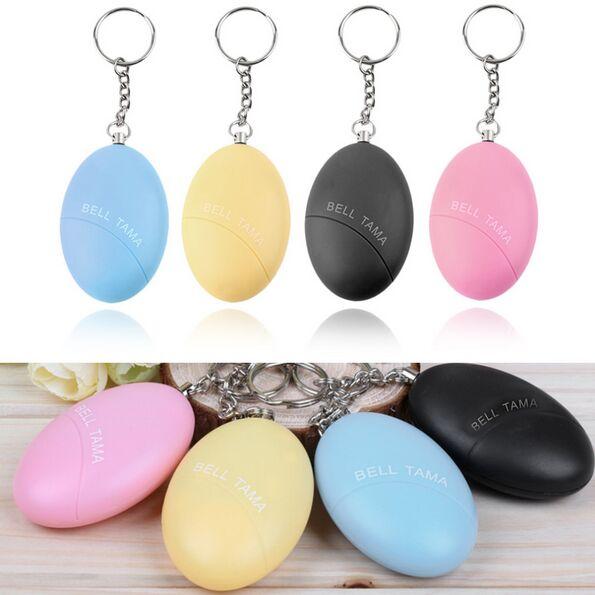 Personal Anti-Attack Protection Egg Shape Panic SOS Personal Keychain Anti-Defense Alarm System for Girl Child Elderly