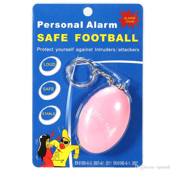 Personal Alarms Bell Tama Loud Safe Stable 120 Decibels Mini Portable Keychain Alarm Safe Football Panic Anti Rape Attack Safety New Arrival