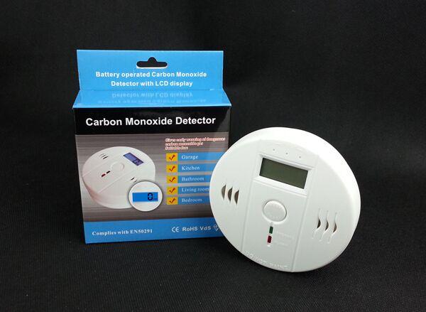 CO Carbon monoxide detector LCD Backlight Monitor Alarm Poisoning Gas Sensor Warning Smoke Detector Tester for home securtiy in retail box