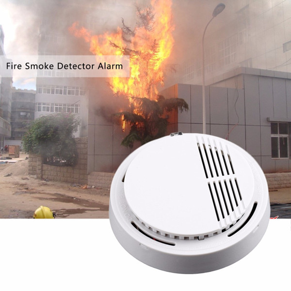 Fire smoke detector alarm Monitor Home Security System Standalone Smoke Photoelectric Detector for Family Guard Office building Restaurant