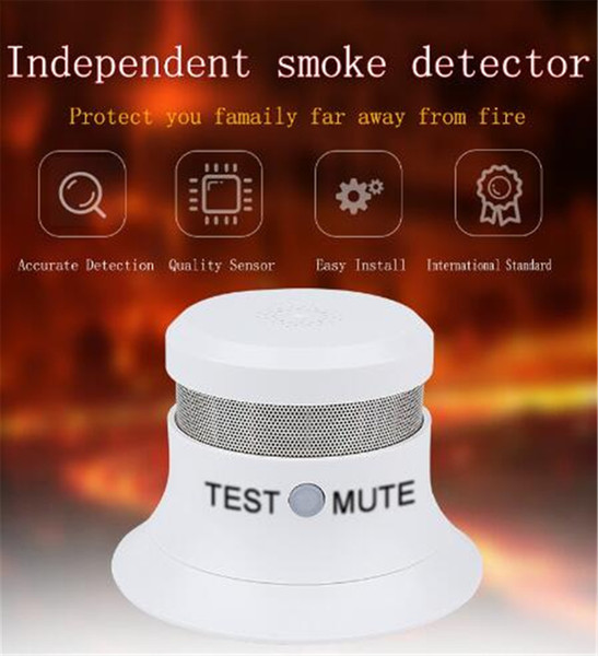 Independant Sound and Shine Light Smoke Detector Low Power Comsuption Home Security Alarm Sensor