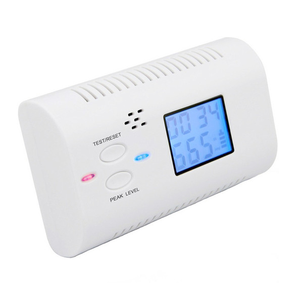 Battery-Operated CO Carbon Monoxide Detector Alarm Sensor Smart Digital Human Voice Warning LCD Display gas Detector Clock