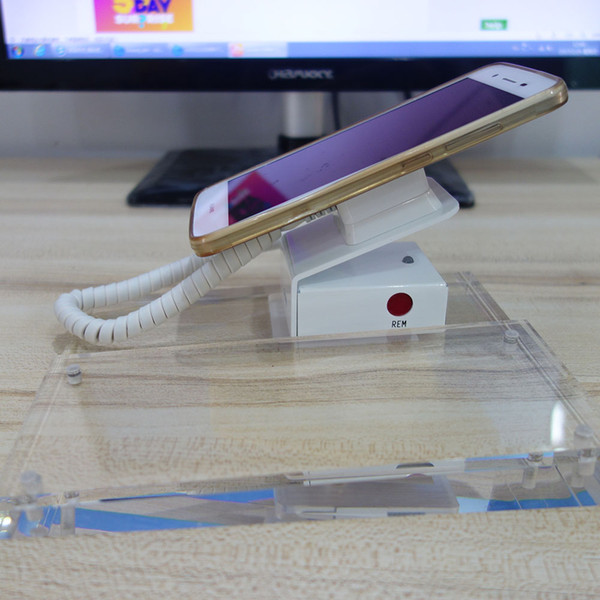 New Fashion Smart Phone Security Display Stand Holder with Alarm and Acrylic Label Stand Plate