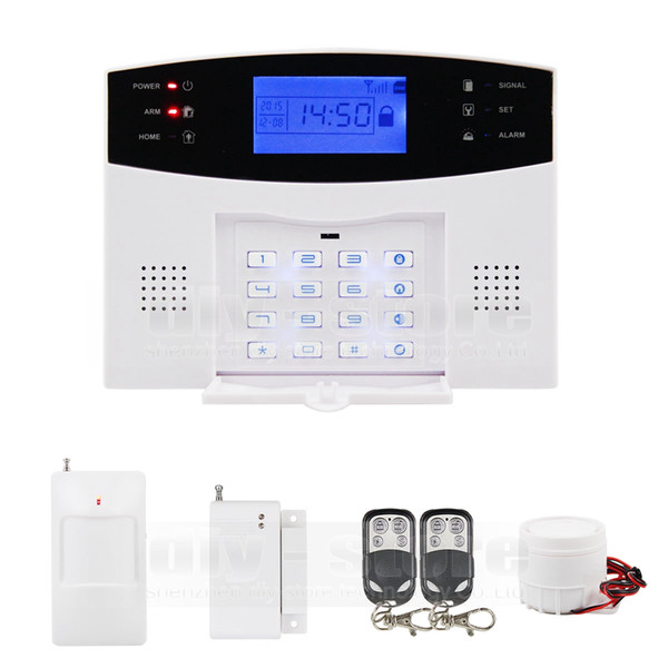 DIYSECUR 433MHz Wireless Wired GSM/SMS/TEXT/Dial Security Alarm System Auto-Dial Defense Zone For Garage Storage Home Garden