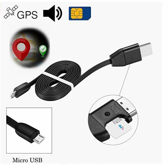 1M USB 3 IN 1 Charging and Tracking Data Cable for IOS and Android Mini GPS Tracker Data Charging Cable support Sim card