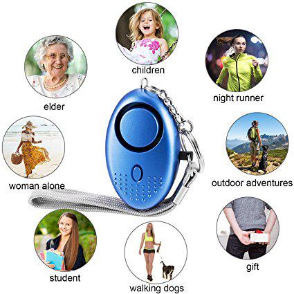 130db Personal Security Alarm Keychain Safety Emergency Alarm with LED Light and SOS Emergency Alarm for Elders Women Kids