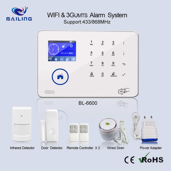 WIFI+GSM/WIFI+WCDMA home alarm system PSTN/TFT wireless alarm system with App BL-6600