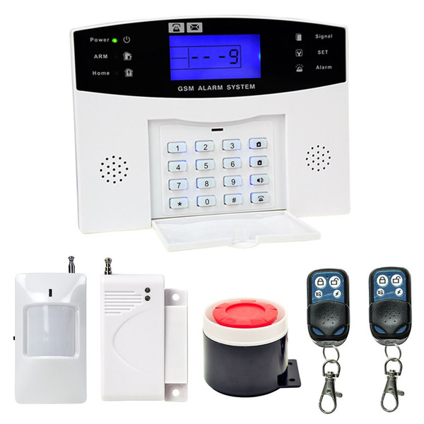 LCD Keyboard RU/SP/EG/FR/IT Voice Wireless SMS Home GSM Alarm system House intelligent auto Burglar Door Security Alarm Systems