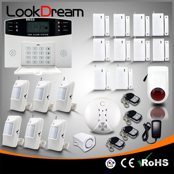 Update Home Wireless Alarm System Apartment House GSM Anti Burglar Security Alert SMS 100Zone Autodialer By DHL Free