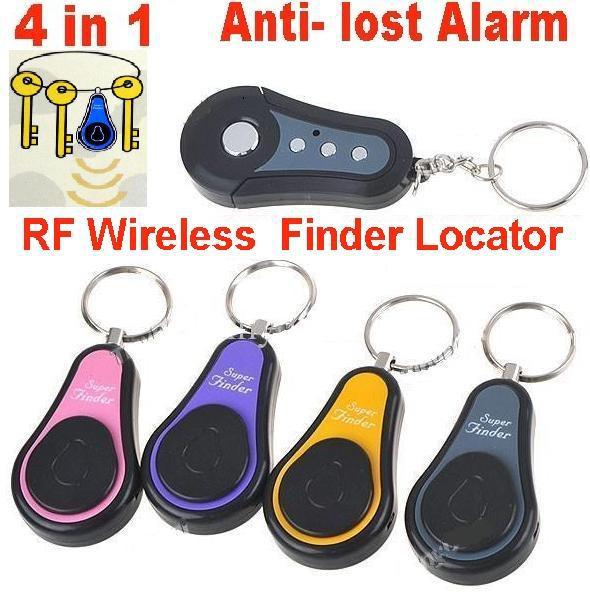 4 In 1 Anti- lost Alarm RF Wireless elec Finder Locator Key Chain+ 1 transmitters +4 Receivers