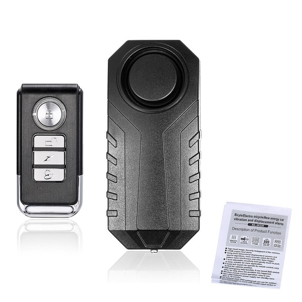 A01 Bicycle/ Electric Tricycle/ Door/ Window Vibration Alarm Intelligent Anti-theft Wireless Remote Control Alarm Supper Loud Waterproof