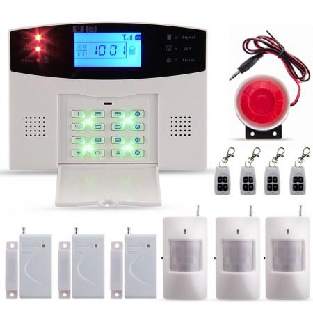 LCD Wireless GSM SMS Home Burglar Intruder Alarm Remote Control