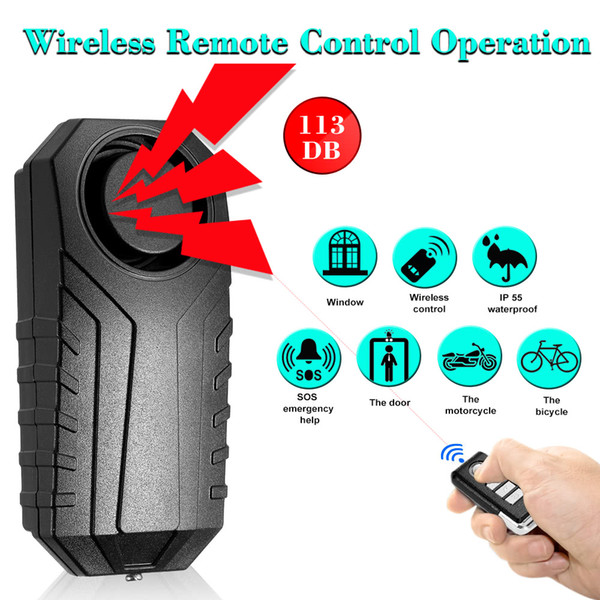 S1446 Anti-theft Alarm Wireless Remote Control Alarm Supper Loud Waterproof Adjustable Sensitivity