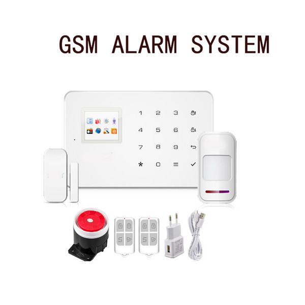 gsm alarm system Android App iOS App control wireless security system wireless magnetic window sensor+motion detector