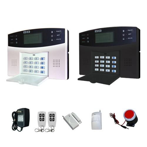 Wireless Home GSM Alarm System SMS Telephone Security Burglar Sim Card Alarm Kit System Multinational language-White Color