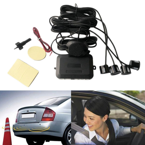 4 Car Parking Sensors Parking Auto Backup Reverse Rear Assistance Radar Rearview Buzzer Sound Alarm Monitor System Parktronic