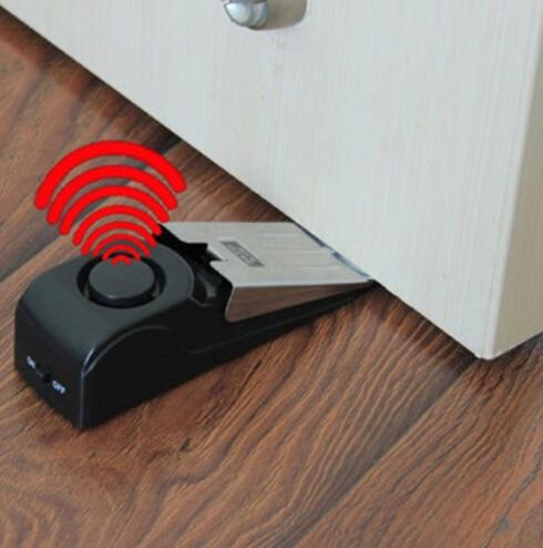 100 dB Anti-theft Burglar Stop System Security Home Wedge Shaped Door Stop Stopper Alarm Block Blocking System