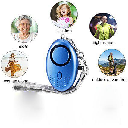 130db Personal Security Alarm Keychain Safety Emergency Alarm with LED Light and SOS Emergency Alarm for Elders Women Kids