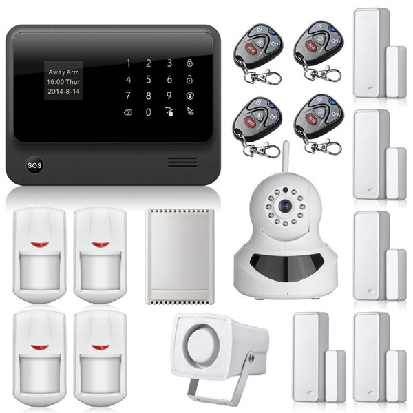 G90B WiFi alarm Internet GSM GPRS SMS OLED Home House Security Alarm System APP Control + IP Camera wifi App Integrated In Alarm App