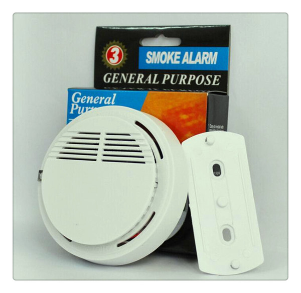 White Wireless Smoke Detector System Operated High Sensitivity Stable Fire Alarm Sensor Suitable for Detecting DHL free